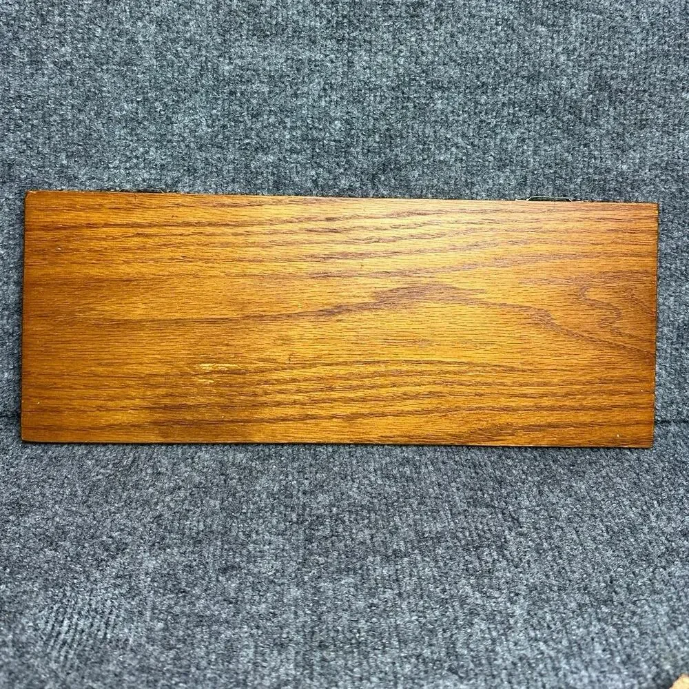 Vintage wooden handmade shelf 6x15 solid oak curved corbel brackets cottage